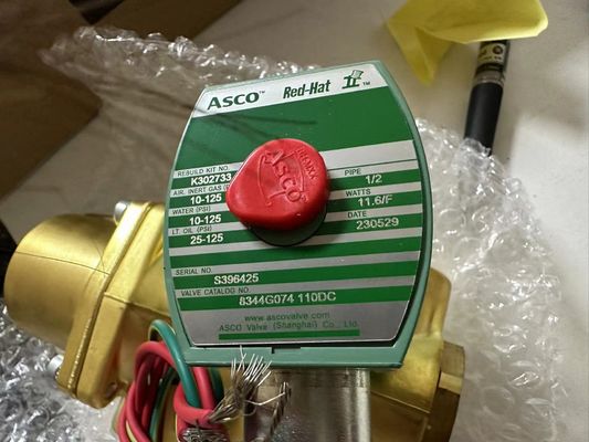 8344G074 110V Emerson ASCO zawór magnetyczny 4-drogowy 1/2 "NPT Jednorazowy zawór magnetyczny