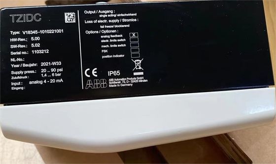 V18345-1010221001 ABB System pozycjonowania zaworów TZIDC Elektro pneumatyczny V18345