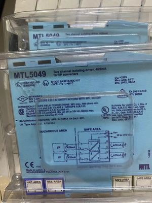 MTL5049 Eaton 2 Channel Zener Barrier Isolated Driver Prąd wejściowy Prąd wyjściowy ATEX 4 do 20mA