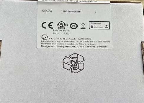 ABB AO845A 3BSE045584R1 Analogiczny wyjście Redundantne lub pojedyncze 4..20ma