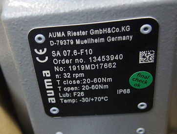 SA 07.2 ¢ SA 07.6/SAR 07.2 ¢ SAR 07.6 AUMA Części aktuatora Multi Turn Actuator