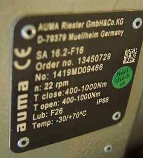 SA16.2-F16 AUMA Multi Turn Actuator SA 07.2 SA 16.2/SAR 07.2 SAR 16.2 Z sterownikami aktuatora AM 01.1/AM 02.1