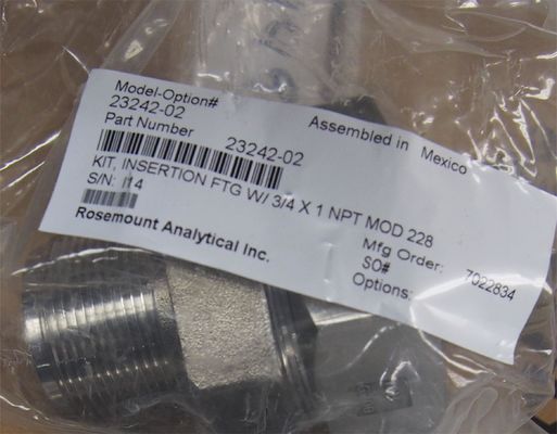 23242-02 Emerson Rosemount PH Sensors Mounting Adapter 1,5" Insertion 1" X 0,75"