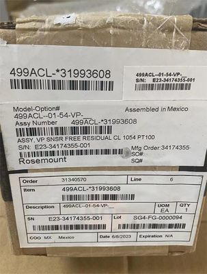 Emerson Rosemount PH Sensors 499ACL-01-54-VP 499ACL Free Chlorine Sensor