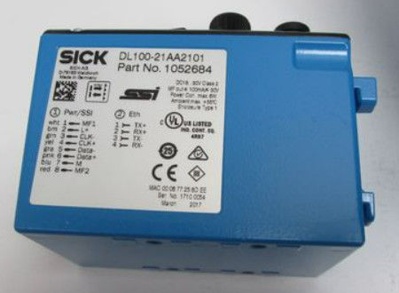 SICK Laserowy czujnik odległości Dx100 DL100-21AA2101 6 cyfr 5 x 7 kropek wyświetlacz macierzysty, diody LED