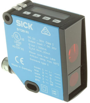 SICK Laserowe czujniki odległości DT20 Hi DT20-P244B 24,3 mm x 72,4 mm x 54,1 mm