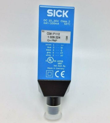 SICK CS81-P1112 Czujniki kolorystyczne CS8 Włącznik męski M12 5-Pin 30,4 mm x 80 mm x 53 mm