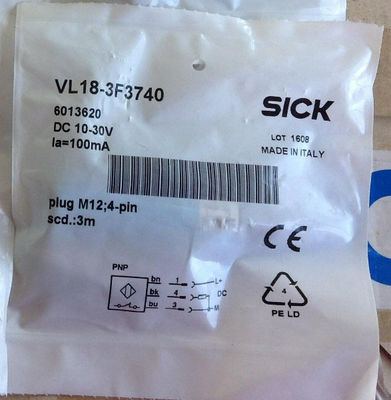SICK VL18-3F3740 Fotoelektryczny czujnik odblaskowy do zastosowań przemysłowych
