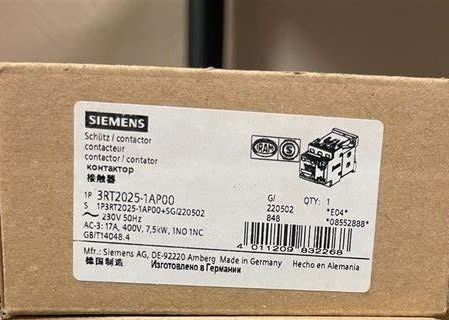 Siemens 3RT2035-1AP00 Kontaktor z 1 NO 1 NC Kontaktami pomocniczymi Skrut końcowy Rozmiar S2 6,6 W przy prądzie przemiennym w gorącym stanie pracy