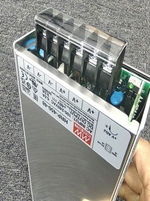 Średnia prądnica HRP-450-48 48Vdc 9.5A Zasilanie PFC 8 Wyjścia analogowe Kompaktne 100 mm x 100 mm x 100 mm Wielkość