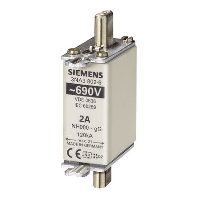 Siemens 3NA3814-6 Wkładka bezpiecznikowa NN HRC do pomiaru rozpiętości 30 bar i kołnierza owalnego podczas pracy