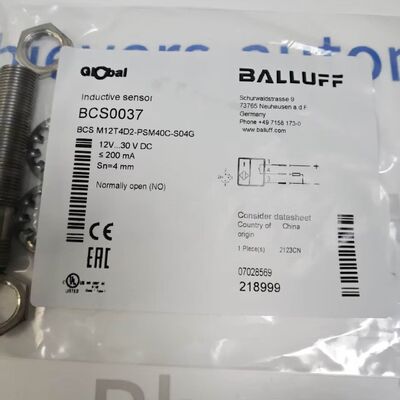 BALLUFF BCS M12T4D2-PSM40C-S04G Capacitive Proximity Sensor