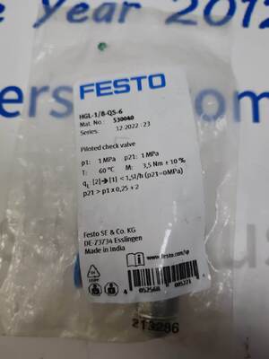Festo HGL-1/8-QS-6 Pilowany zawór kontrolny