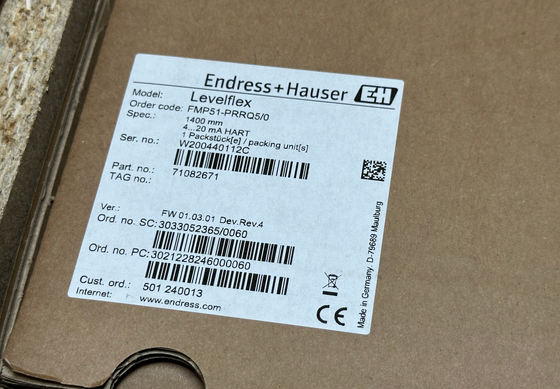 Radarowy przetwornik poziomu E+H FMP51-PRRQ5/0 Levelflex