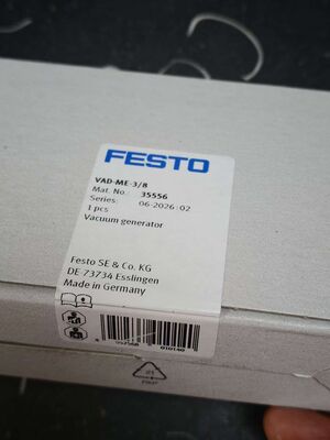 FESTO VAD-ME-38 Generator podciśnienia, ejektor pneumatyczny